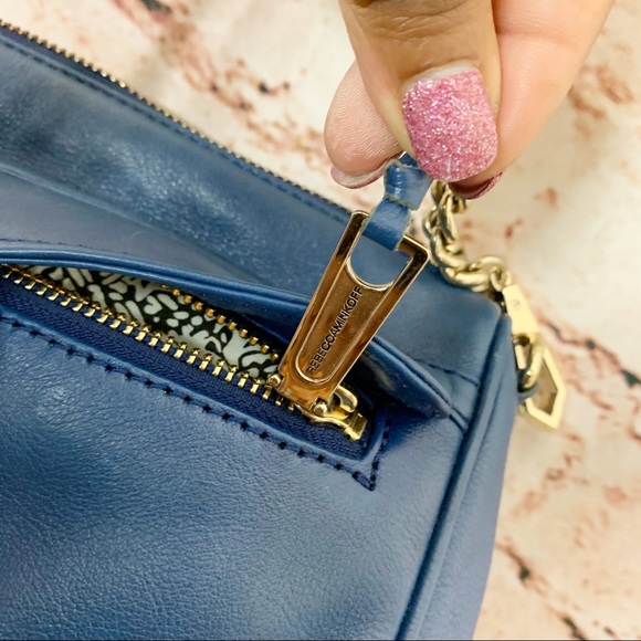 Rebecca Minkoff Mini Mac Blue Leather Crossbody - Picture 9 of 9